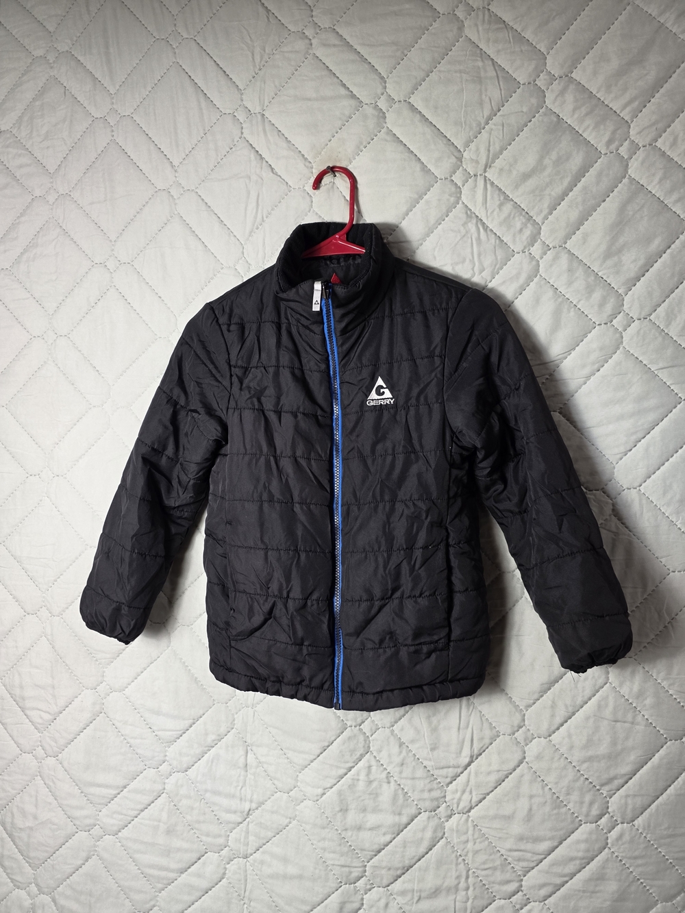 Gerry Weber Kids Black Puffer Jacket with Blue Zip Sz S